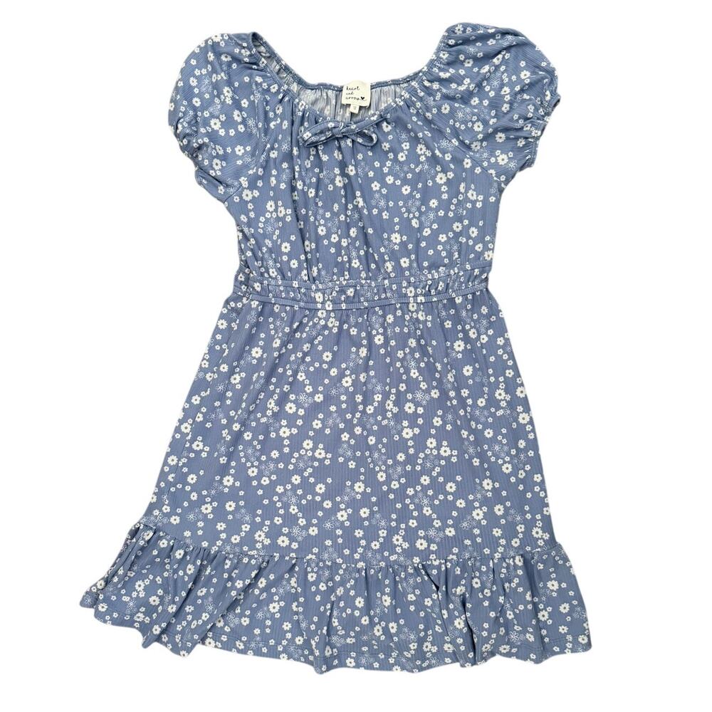 Heart & Arrow Girls Blue Floral Smocked Dress Size 12